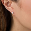 Thumbnail Image 2 of 1/2 CT. T.W. Certified Diamond Solitaire Stud Earrings in 14K White Gold (I/SI2)
