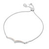 Thumbnail Image 1 of Enchanted Disney Aurora 1/10 CT. T.W. Diamond Crown Bolo Bracelet in Sterling Silver and 10K Rose Gold - 9.75"