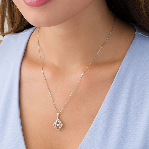 Unstoppable Love™ 1/3 CT. T.W. Princess-Cut Diamond Double Marquise Pendant in Sterling Silver Unstoppable Love™ 1/3 CT. T.W. Princess-Cut Diamond Double Marquise Pendant in Sterling Silver