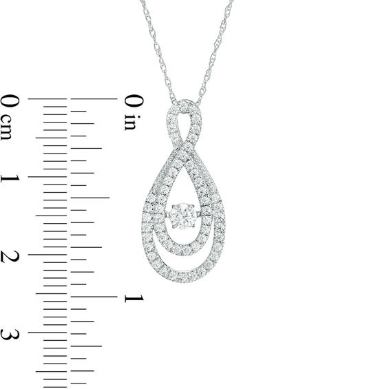 0.45 CT. T.w. Diamond Loop Infinity Pendant in 10K White Gold