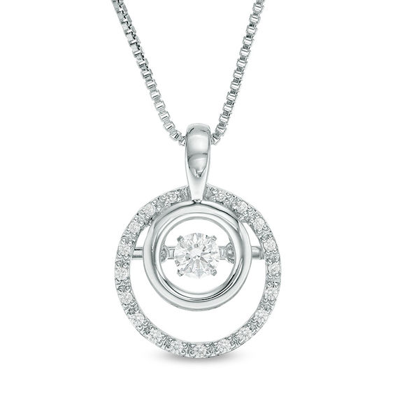 Unstoppable Love™ 1/4 CT. T.W. Diamond Double Circle Pendant in Sterling Silver Unstoppable Love™ 1/4 CT. T.W. Diamond Double Circle Pendant in Sterling Silver