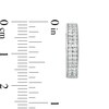 Thumbnail Image 3 of 3/8 CT. T.W. Diamond Double Row Hoop Earrings in 10K White Gold