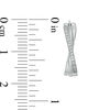 Thumbnail Image 3 of 1/10 CT. T.W. Diamond Crossover Hoop Earrings in 10K White Gold