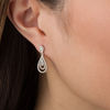 Thumbnail Image 2 of 1/2 CT. T.W. Diamond Layered Teardrop Earrings 10K White Gold