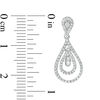 Thumbnail Image 3 of 1/2 CT. T.W. Diamond Layered Teardrop Earrings 10K White Gold