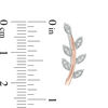 Thumbnail Image 3 of 1/20 CT. T.W. Diamond Leaf Vine Crawler Earrings in Sterling Silver and 10K Rose Gold