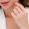 Thumbnail Image 2 of 1/2 CT. T.W. Diamond Bypass Crossover Shank Engagement Ring in 10K White Gold