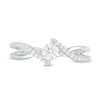 Thumbnail Image 4 of 1/2 CT. T.W. Diamond Bypass Crossover Shank Engagement Ring in 10K White Gold