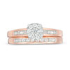 Thumbnail Image 4 of 1/2 CT. T.W. Diamond Frame Bridal Set in 10K Rose Gold