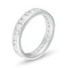 Thumbnail Image 2 of 1 CT. T.W. Baguette and Round Diamond Alternating Eternity Wedding Band in 18K White Gold (G/SI2)