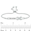 Thumbnail Image 3 of 1/20 CT. T.W. Diamond "Infinite Love" Bar Bolo Bracelet in Sterling Silver - 9.5"