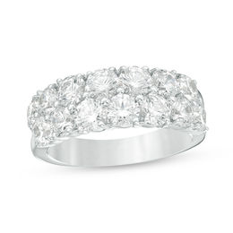 4 CT. T.W. Diamond Double Row Anniversary Band in 10K White Gold