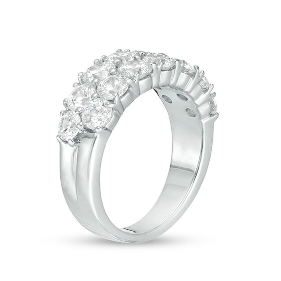 4 CT. T.w. Diamond Double Row Anniversary Band in 10K White Gold