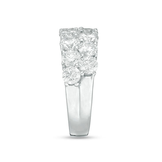4 CT. T.w. Diamond Double Row Anniversary Band in 10K White Gold