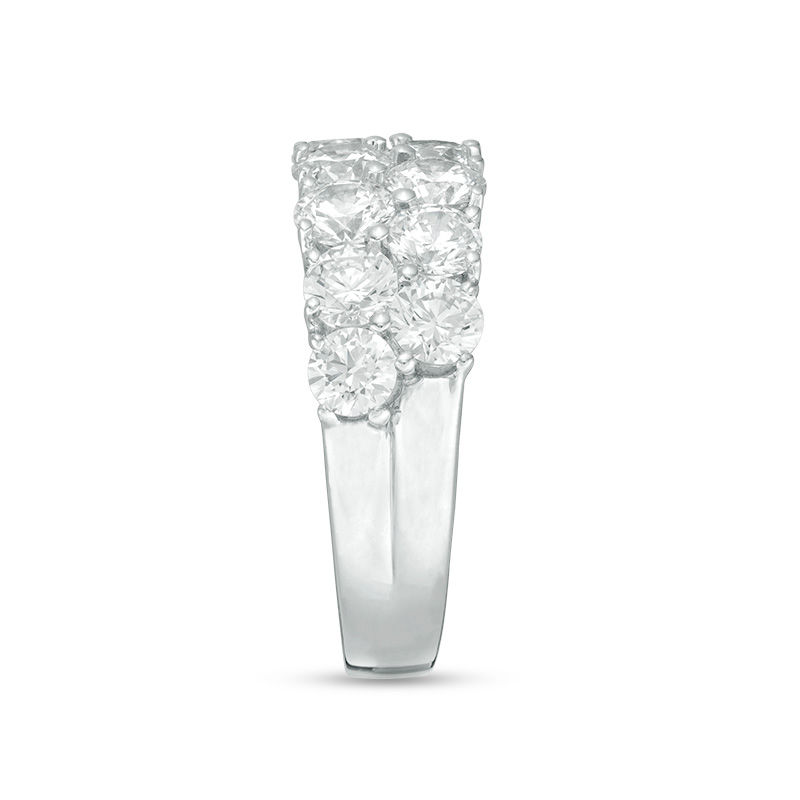 Main Image 4 of 4 CT. T.W. Diamond Double Row Anniversary Band in 10K White Gold