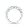 Thumbnail Image 5 of 4 CT. T.W. Diamond Double Row Anniversary Band in 10K White Gold