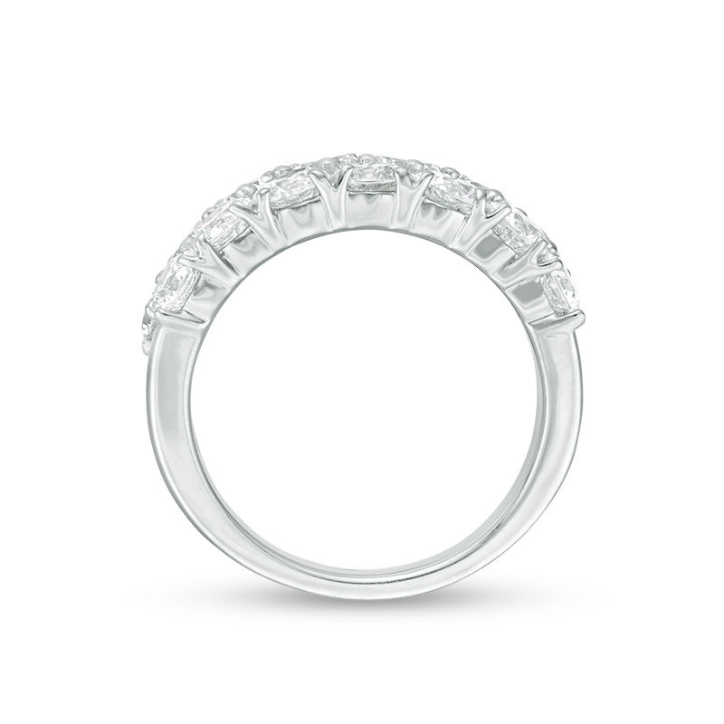 Main Image 5 of 4 CT. T.W. Diamond Double Row Anniversary Band in 10K White Gold