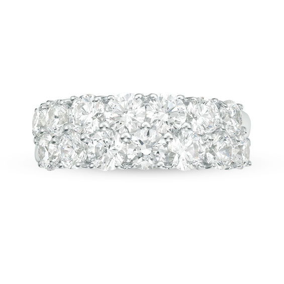 4 CT. T.w. Diamond Double Row Anniversary Band in 10K White Gold