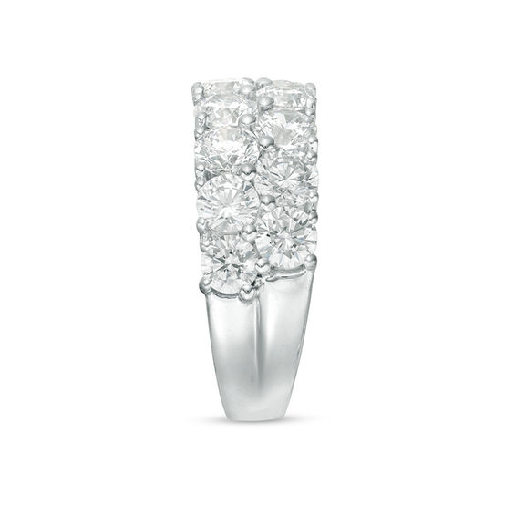 3 CT. T.w. Diamond Double Row Anniversary Band in 10K White Gold