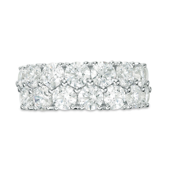 3 CT. T.w. Diamond Double Row Anniversary Band in 10K White Gold