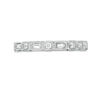 Thumbnail Image 6 of 1/4 CT. T.W. Baguette and Round Diamond Alternating Vintage-Style Wedding Band in 10K White Gold