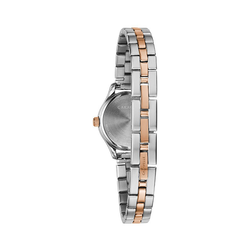 Ladies' Caravelle by Bulova Two-Tone Watch with Silver-Tone Dial (Model: 45L175)