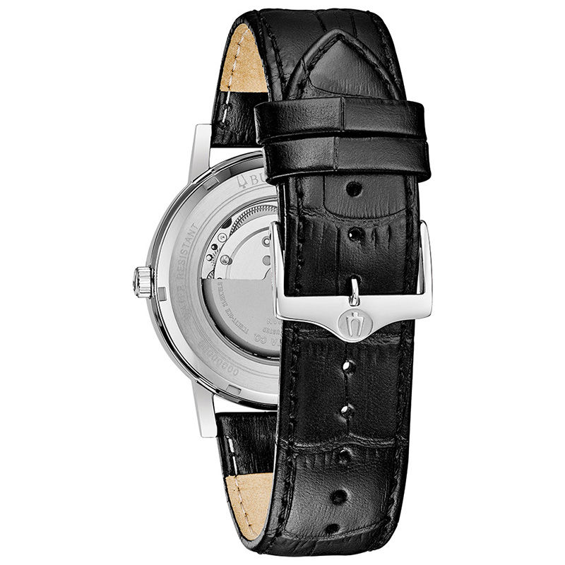 Men's Bulova Classic Automatic Strap Watch with Black Dial (Model: 96C131)  | Zales