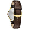 Thumbnail Image 2 of Men's Bulova Classic Gold-Tone Strap Watch with Blue Dial (Model: 97B177)