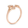 Thumbnail Image 2 of 1/8 CT. T.W. Diamond Geometric Shapes Open Ring in 10K Rose Gold