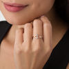 Thumbnail Image 3 of 1/8 CT. T.W. Diamond Geometric Shapes Open Ring in 10K Rose Gold