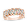 Thumbnail Image 1 of 1/4 CT. T.W. Diamond Slant Wave Ring in 10K Two-Tone Gold