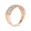 Thumbnail Image 2 of 1/4 CT. T.W. Diamond Slant Wave Ring in 10K Two-Tone Gold