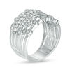 Thumbnail Image 2 of 1/2 CT. T.W. Diamond Geometric Stacked Ring in 10K White Gold