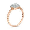 Thumbnail Image 2 of 1/4 CT. T.W. Composite Diamond Cushion Frame Beaded Shank Ring in 10K Rose Gold