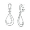 Thumbnail Image 1 of 1/2 CT. T.W. Diamond Double Loop Teardrop Earrings in 10K White Gold