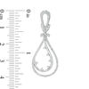 Thumbnail Image 3 of 1/2 CT. T.W. Diamond Double Loop Teardrop Earrings in 10K White Gold