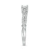 Thumbnail Image 3 of 3/8 CT. T.W. Princess-Cut Diamond Three Stone Crossover Shank Engagement Ring in 10K White Gold