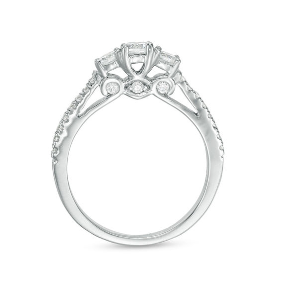 5/8 CT. T.w. Diamond Three Stone Engagement Ring in 10K White Gold