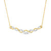 Thumbnail Image 1 of 3/4 CT. T.W. Diamond Twist Braid Curved Bar Necklace in 10K Gold