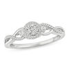 Thumbnail Image 1 of 1/6 CT. T.W. Diamond Bypass Twist Promise Ring in Sterling Silver