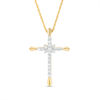 Thumbnail Image 1 of 1/3 CT. T.W. Diamond Cross Pendant in 10K Gold