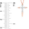 Thumbnail Image 2 of 1/8 CT. T.W. Diamond Cross Pendant in 10K Rose Gold