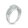 Thumbnail Image 1 of 1/3 CT. T.W. Diamond Frame Vintage-Style Bypass Ring in 10K White Gold