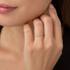 Thumbnail Image 2 of 1/10 CT. T.W. Diamond Marquise Twist Vintage-Style Wedding Band in 10K Rose Gold - Size 7