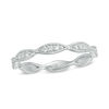 Thumbnail Image 1 of 1/10 CT. T.W. Diamond Marquise Twist Vintage-Style Wedding Band in 10K White Gold - Size 7