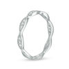 Thumbnail Image 2 of 1/10 CT. T.W. Diamond Marquise Twist Vintage-Style Wedding Band in 10K White Gold - Size 7
