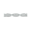 Thumbnail Image 4 of 1/10 CT. T.W. Diamond Marquise Twist Vintage-Style Wedding Band in 10K White Gold - Size 7