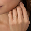 Thumbnail Image 3 of 1/10 CT. T.W. Diamond Marquise Twist Vintage-Style Wedding Band in 10K Gold - Size 7