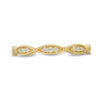 Thumbnail Image 3 of 1/10 CT. T.W. Diamond Marquise Twist Vintage-Style Wedding Band in 10K Gold - Size 7