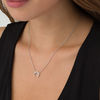 Thumbnail Image 2 of 1/15 CT. T.W. Diamond Crescent Moon Necklace in Sterling Silver